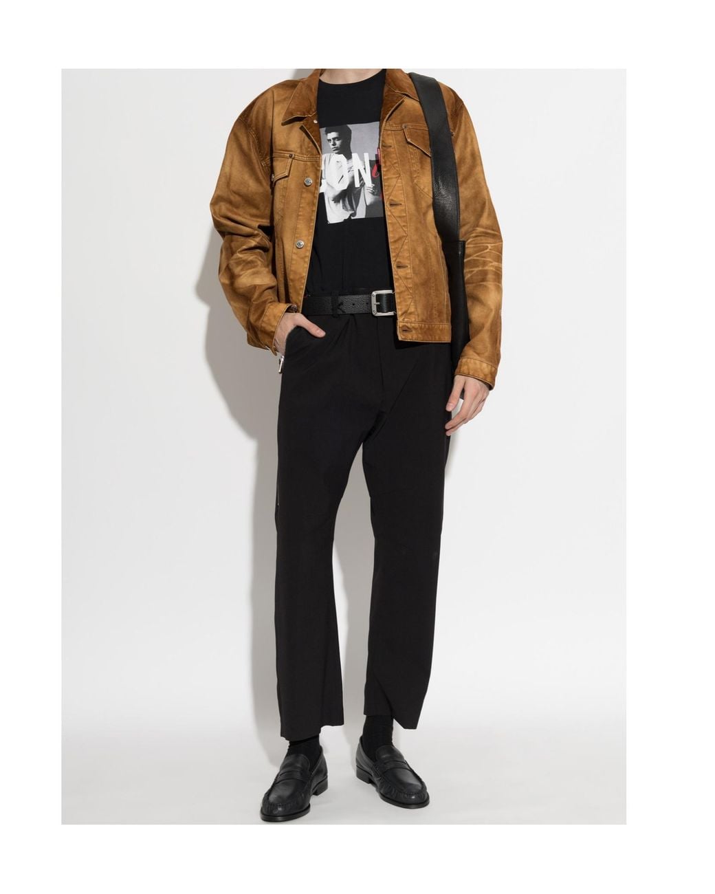DSquared² Brown Oversized Denim Jacket for men