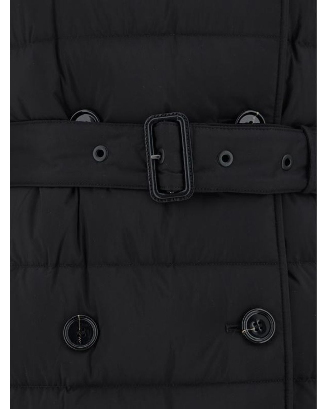 Burberry Black Detachable-Hooded Belted Down Coat