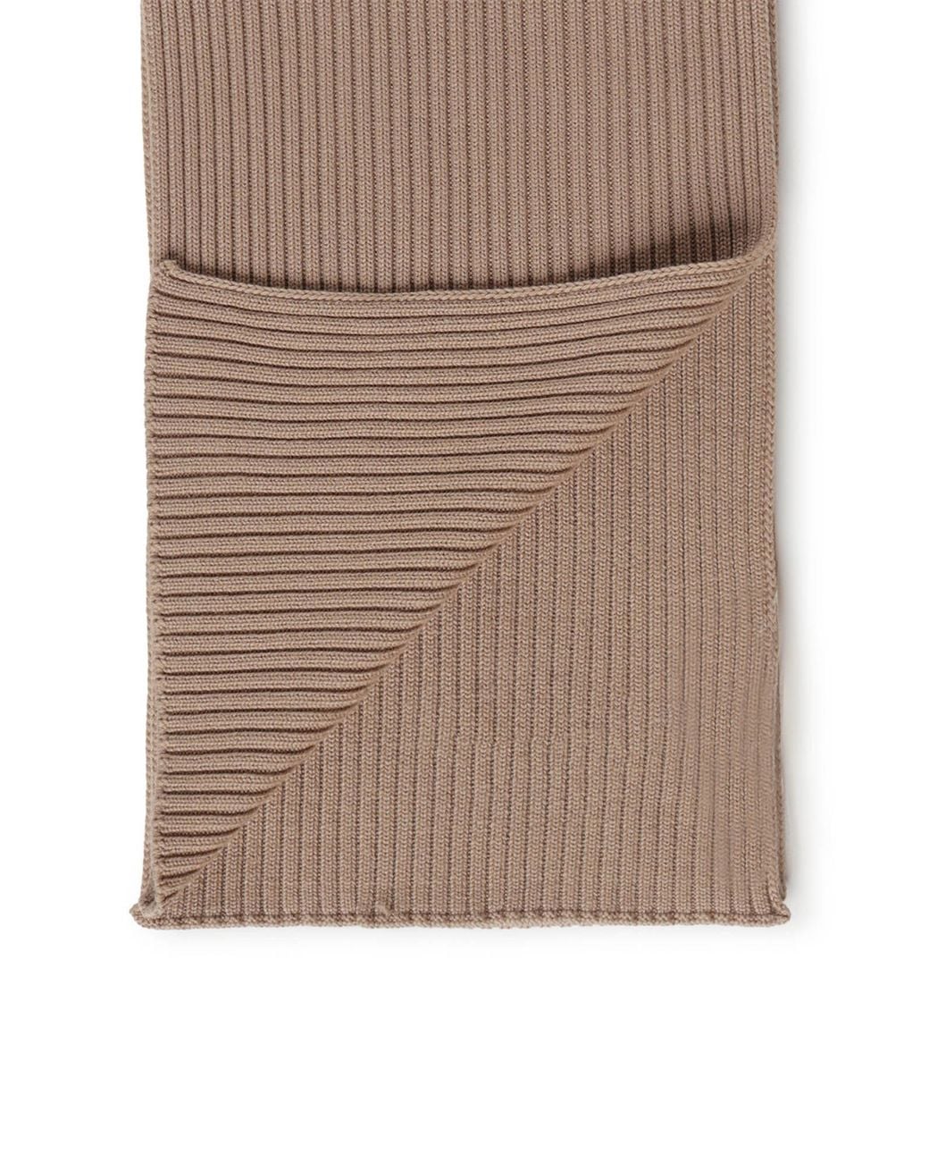 Max Mara Brown Ribbed Scarf
