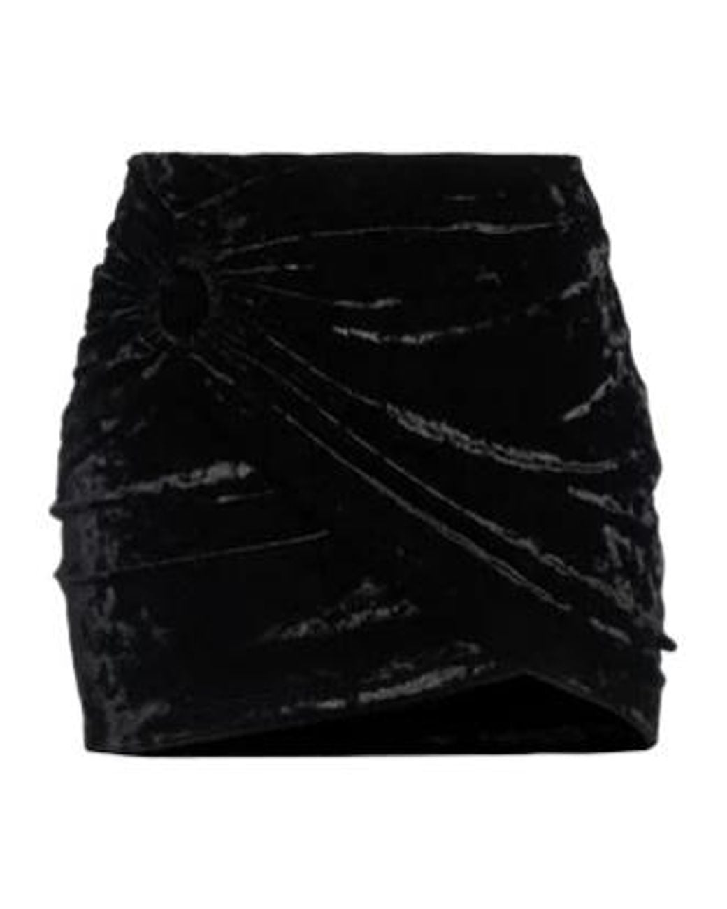 Isabel Marant Black Velvet High-Waisted Mini Skirt