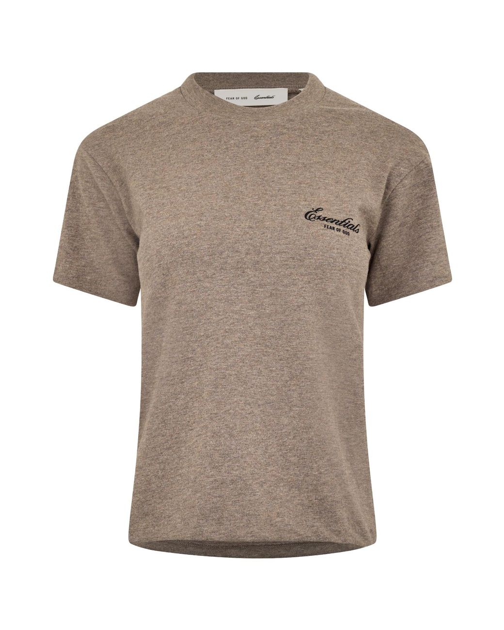Fear Of God Gray Logo-Detail T-Shirt