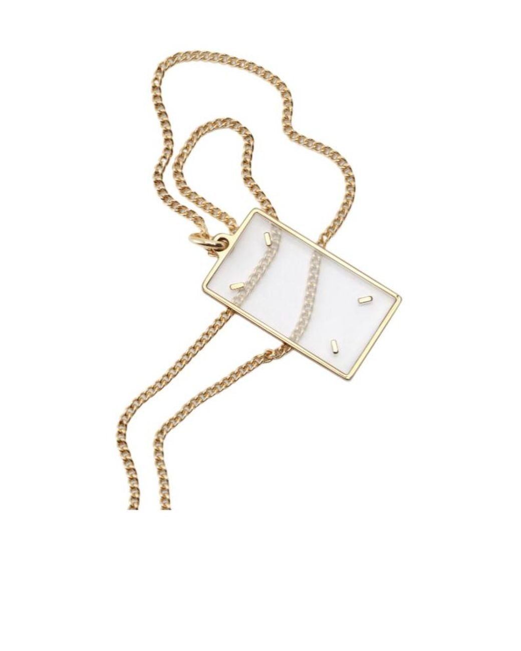 Maison Margiela White Four Stitches Necklace