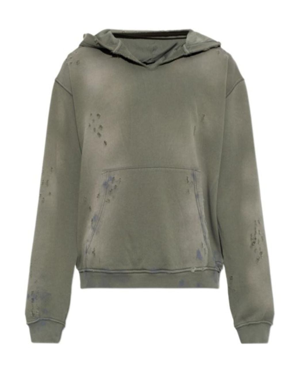 DIESEL Green Keithy Distressed Hoodie for men