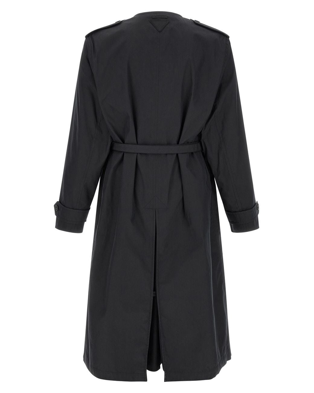 Prada Black Cotton Blend Coat for men