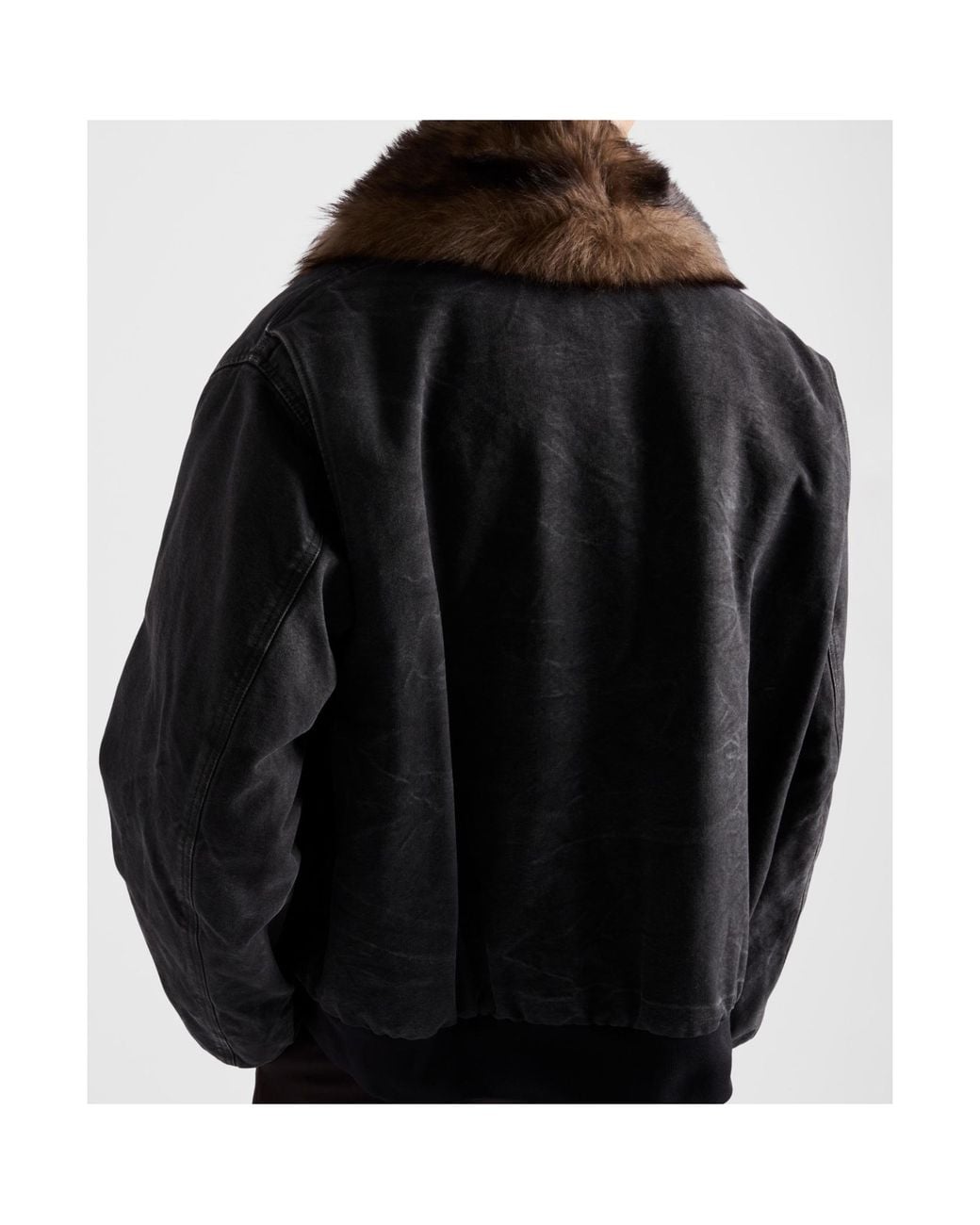 Prada Black Long Sleeved Zip-Up Jacket for men