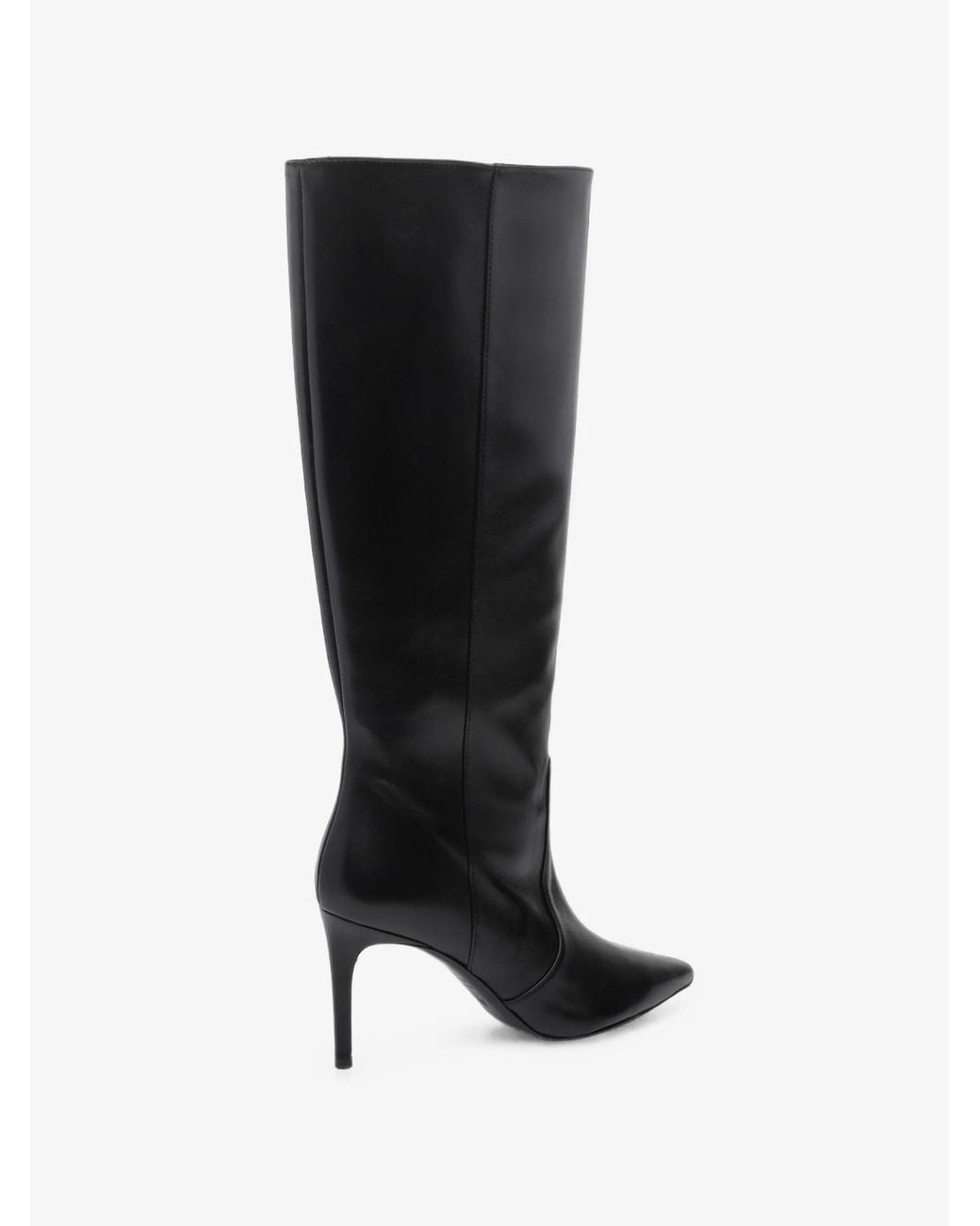 Stuart Weitzman Black Pointed-Toe Stiletto Boots