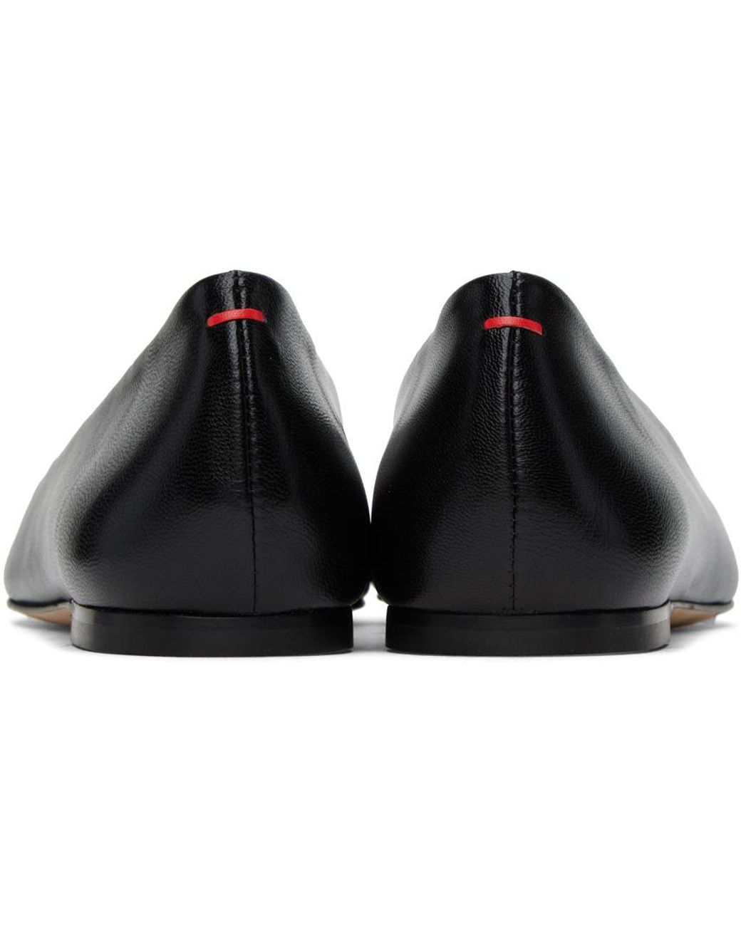 Aeyde Black Logo Ballet Shoes