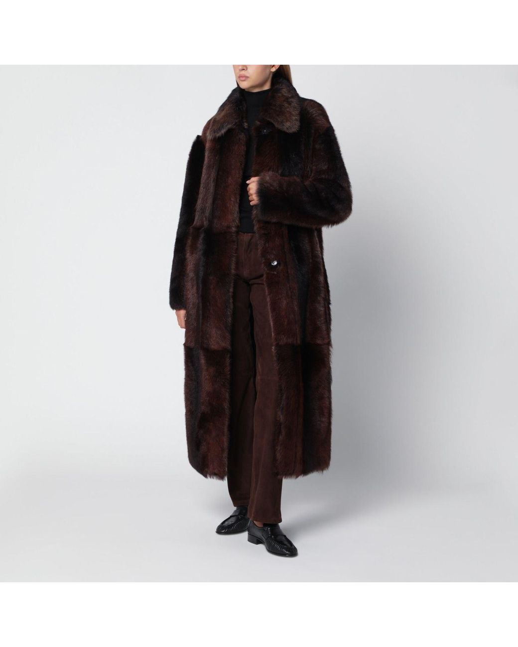 Arma Brown Long Fur Coat