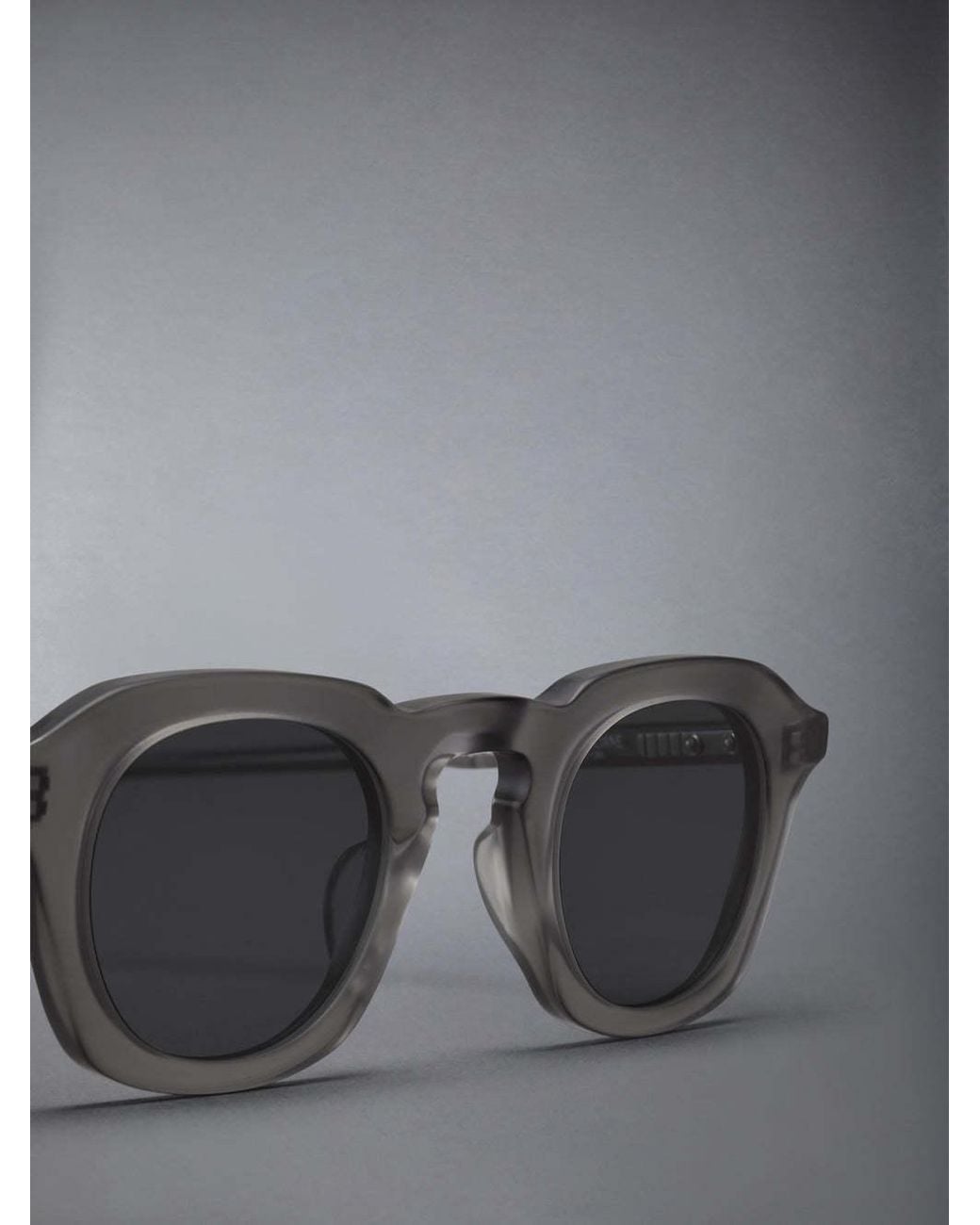 Thom Browne White Eyewear Oval Frame Sunglasses for men