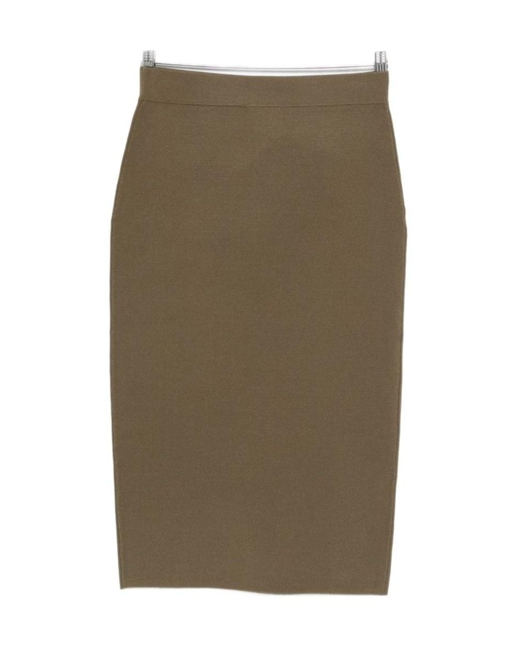 Max Mara Green Stretch Viscose Pencil Skirt