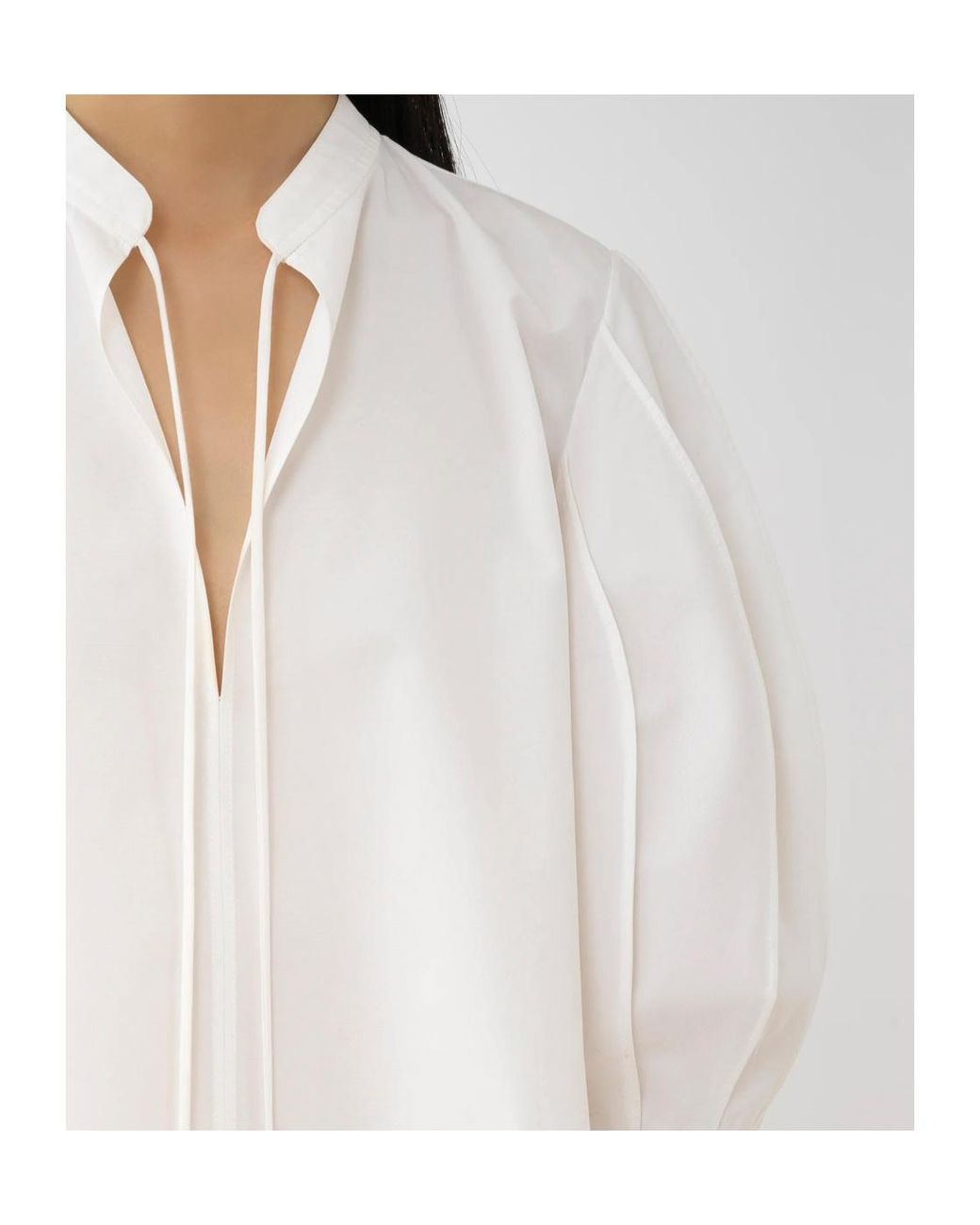 Chloé White Chloé Tie-Detailed Tunic Shirt
