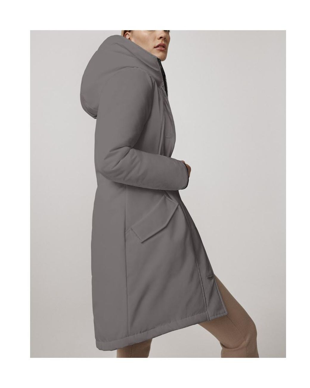 Canada Goose Brown Button-Up Hooded Parka
