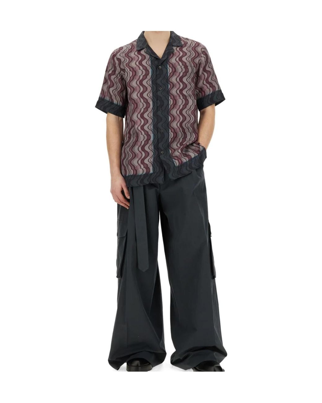 Dries Van Noten Black Short Sleeve Shirt for men