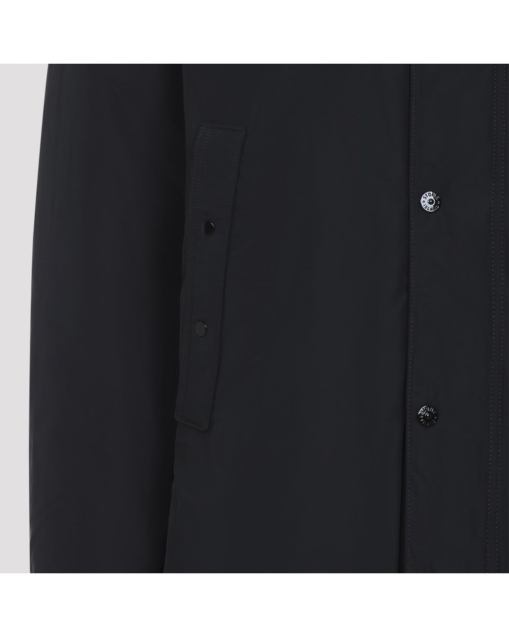 Stone Island Blue Logo Patch Hood Parka for men