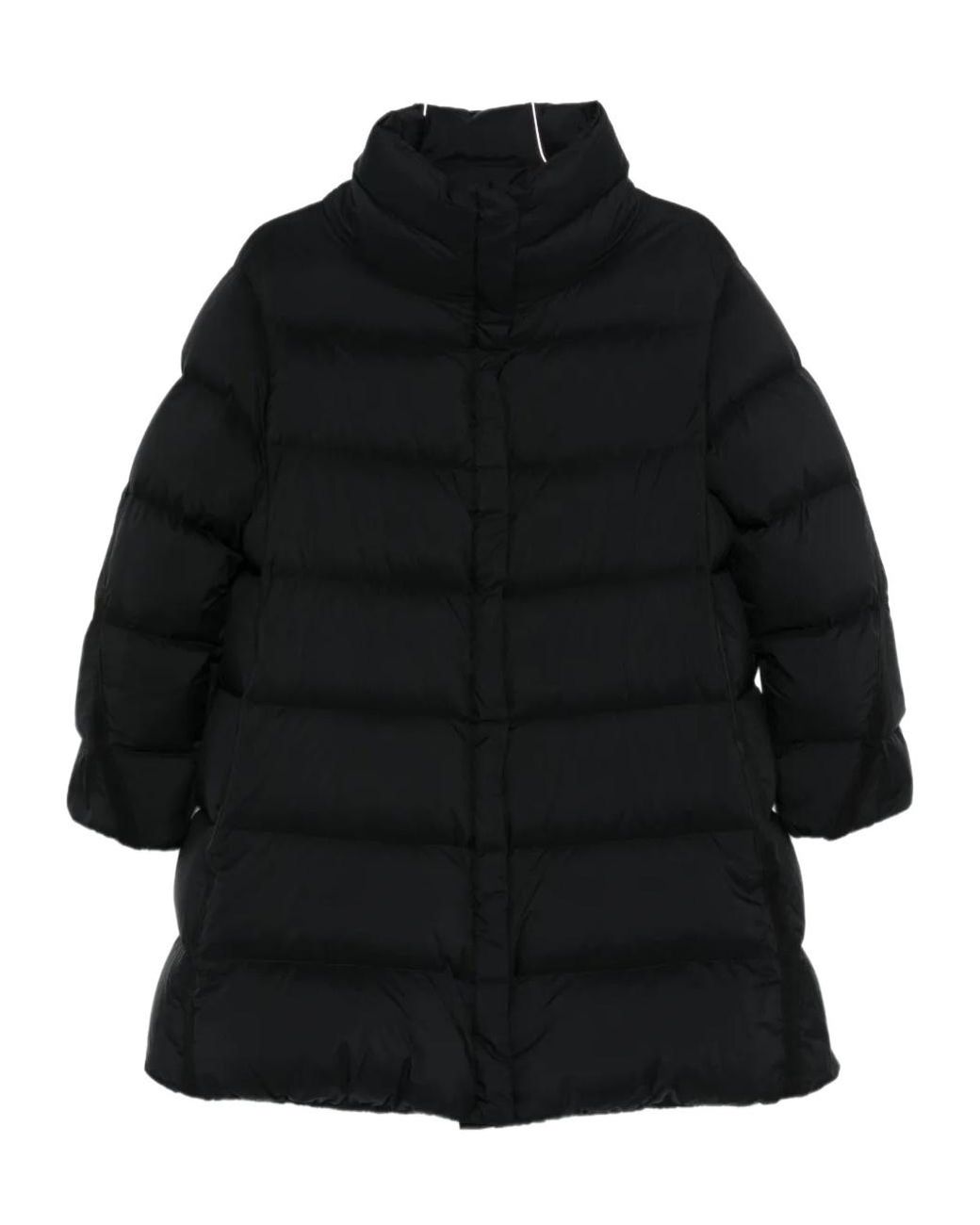 Herno Black Funnel-Neck Padded Jacket