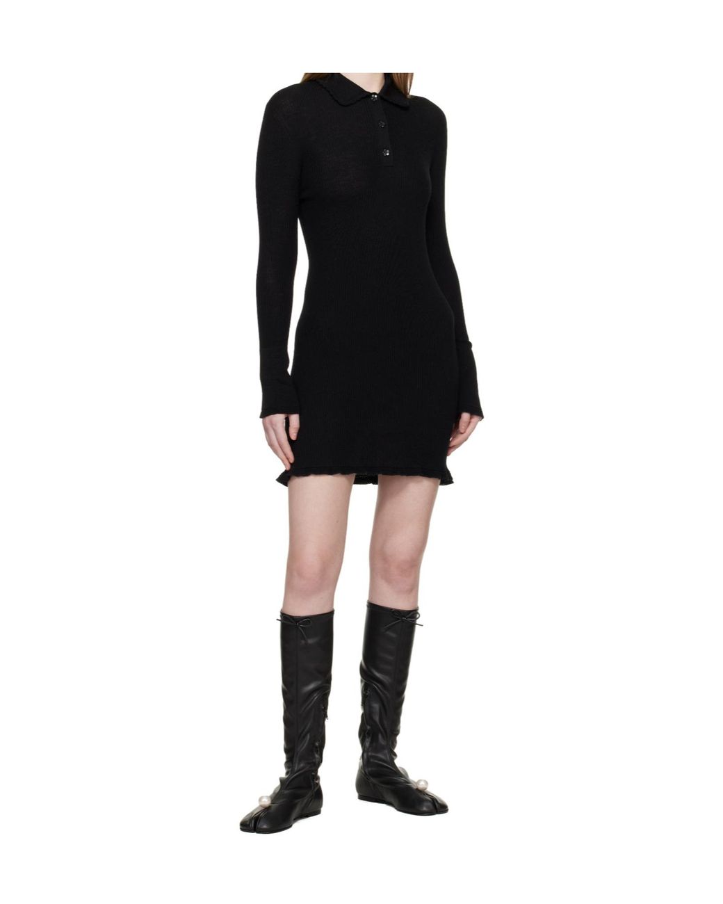 CECILIE BAHNSEN Black Long Sleeve Dress