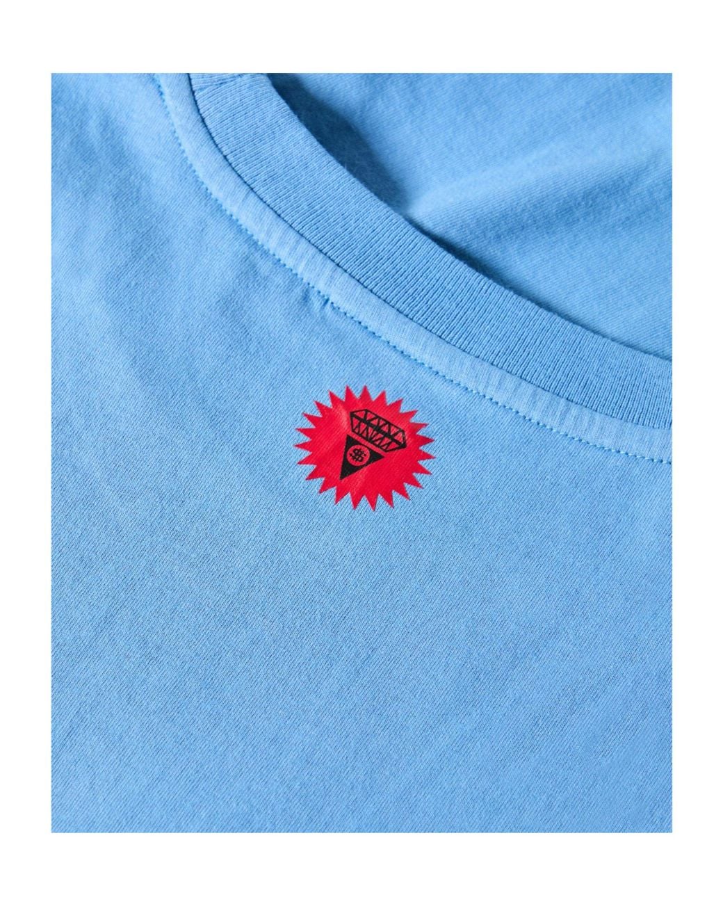 ICECREAM Blue Crew Neck Short-Sleeved T-Shirt for men