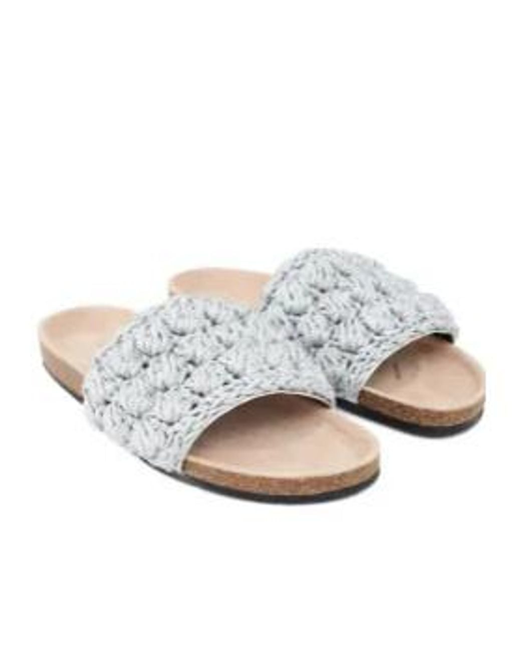 J.W. Anderson White Braided Flat Sandals