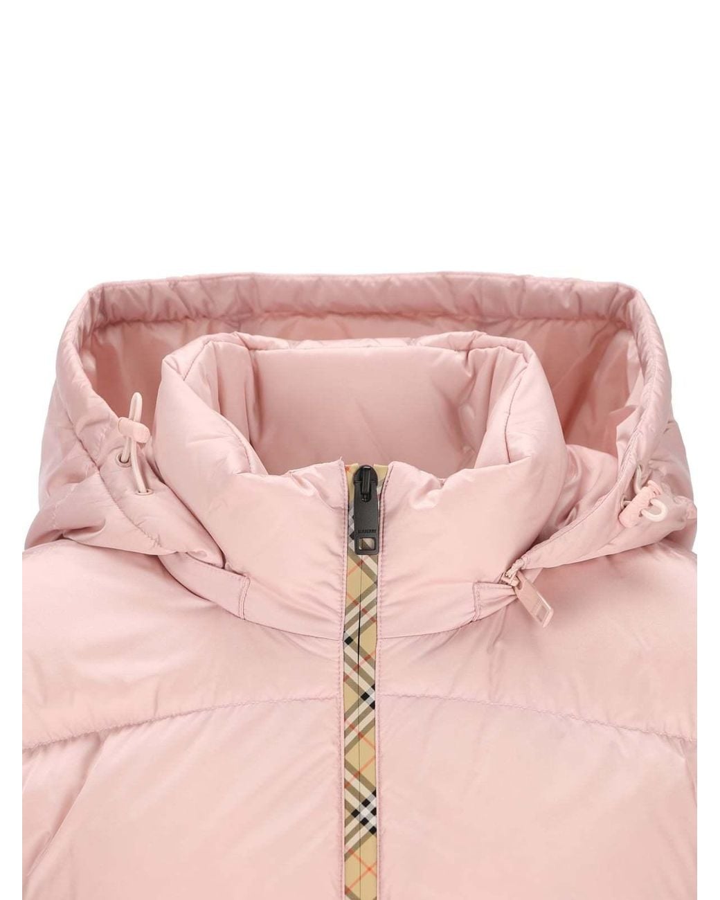 Burberry Pink Langdale Cropped Down Jacket