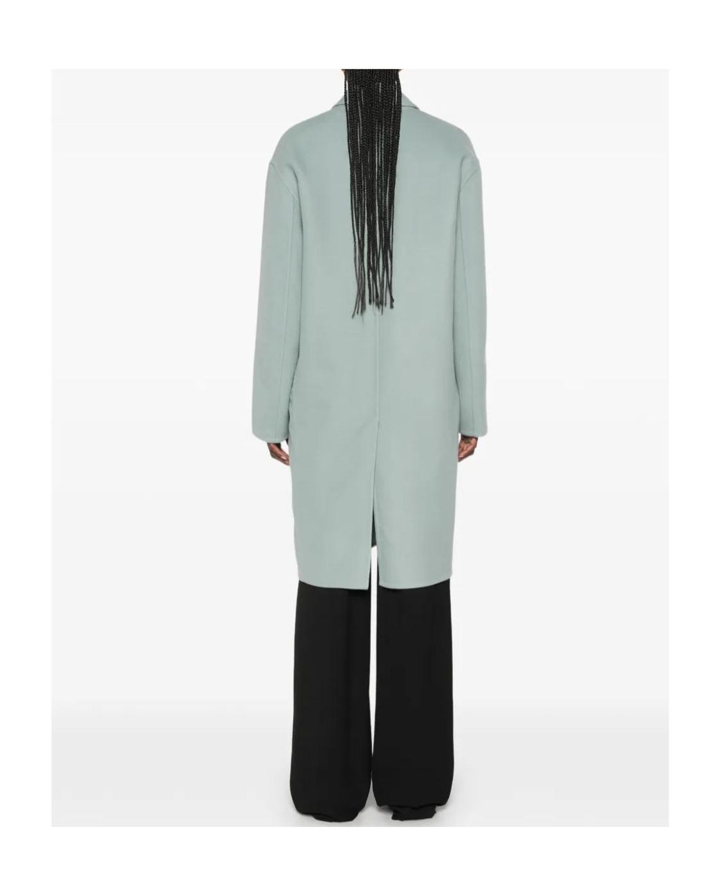 Fabiana Filippi Blue Single-Breasted Coat