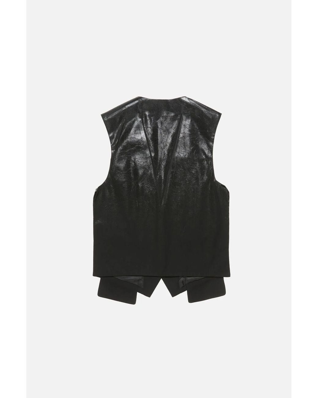 Acne Black V-Neck Buttoned Vest