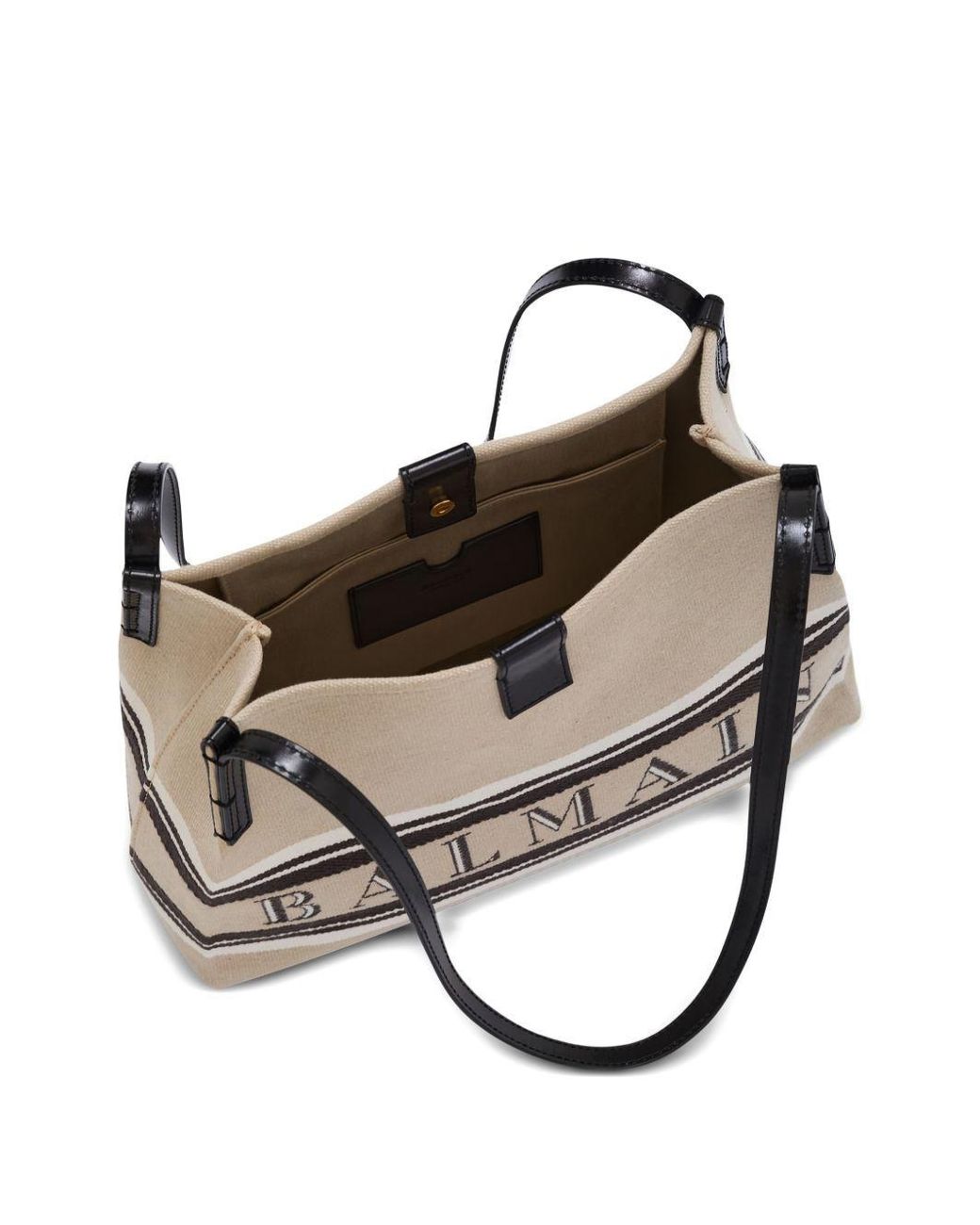 Balmain White Small Release Top Handle Bag