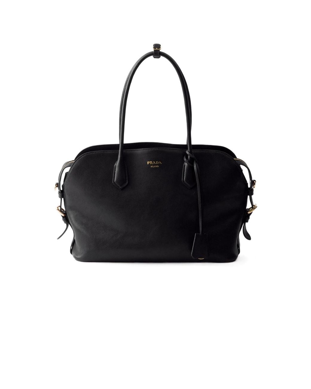 Prada Black Top Handle Shoulder Bag