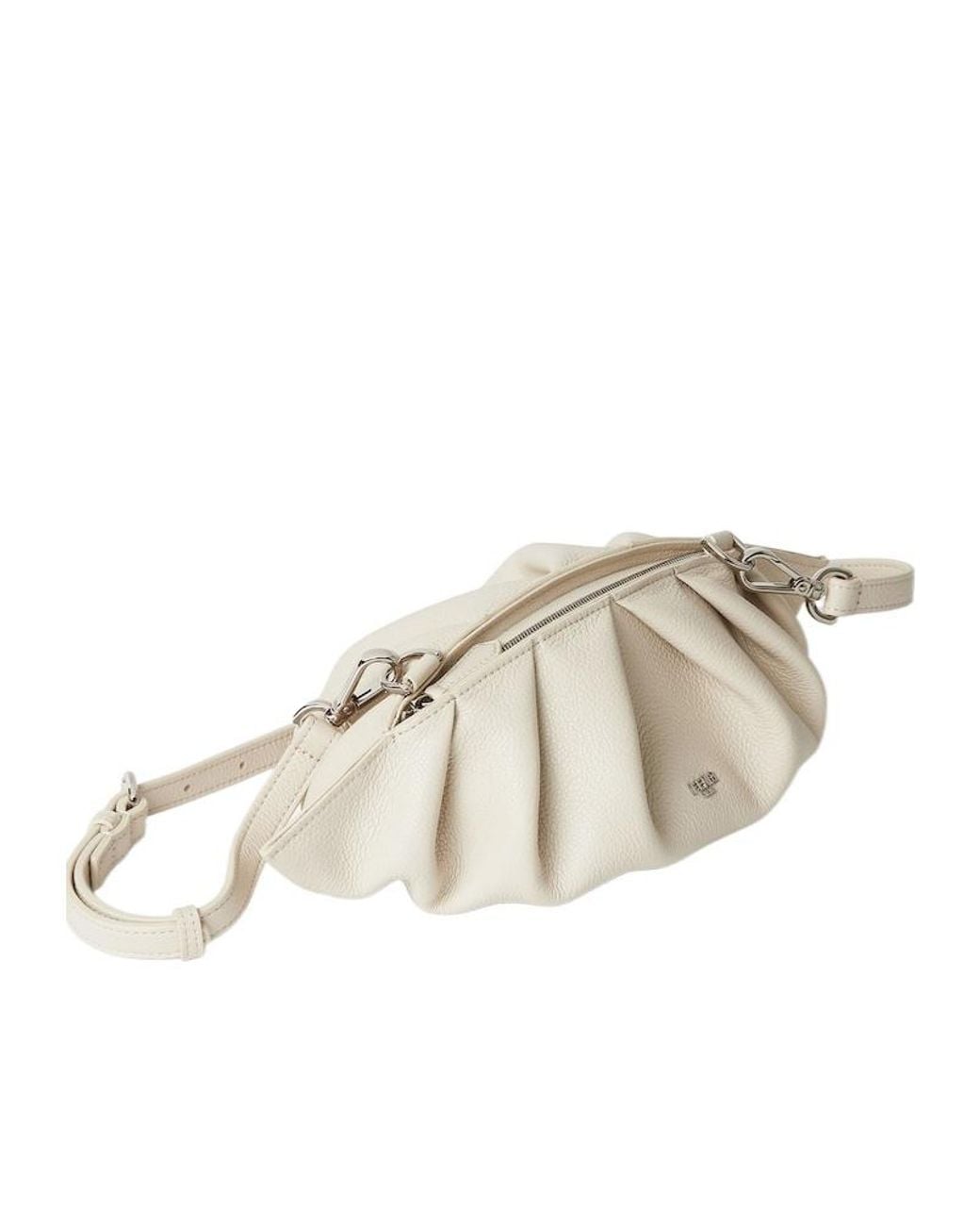 Fendi White Ivory Leather Pouch for men