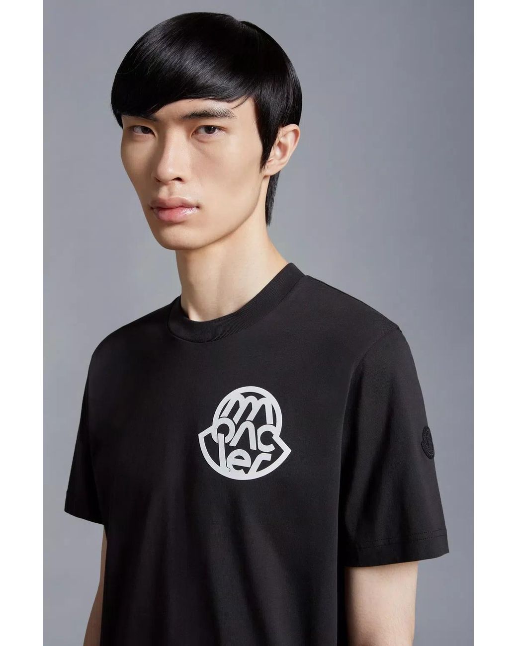 Moncler Black Logo Motif T-Shirt for men