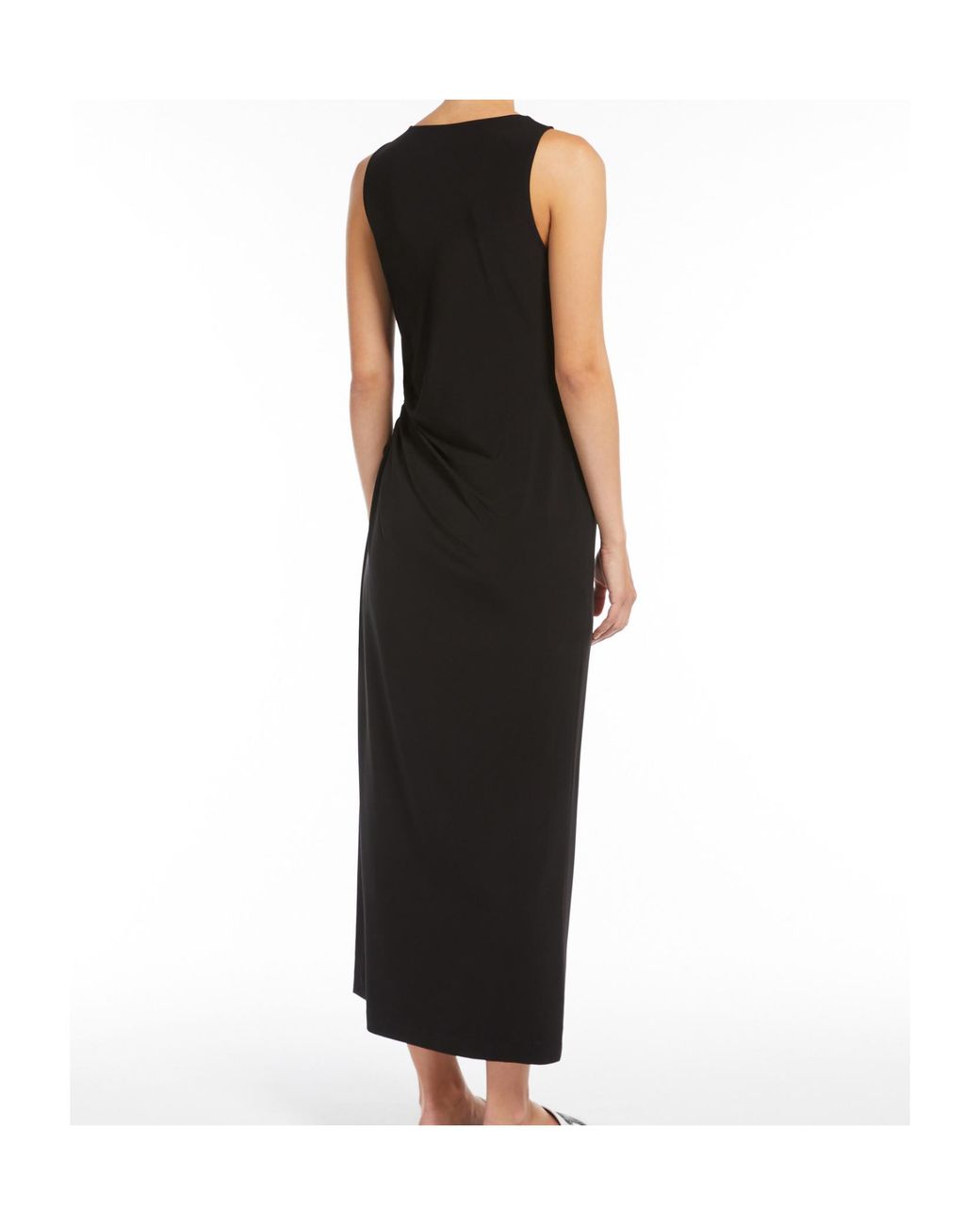 Max Mara Black Slim-Fit Crepe Jersey Dress