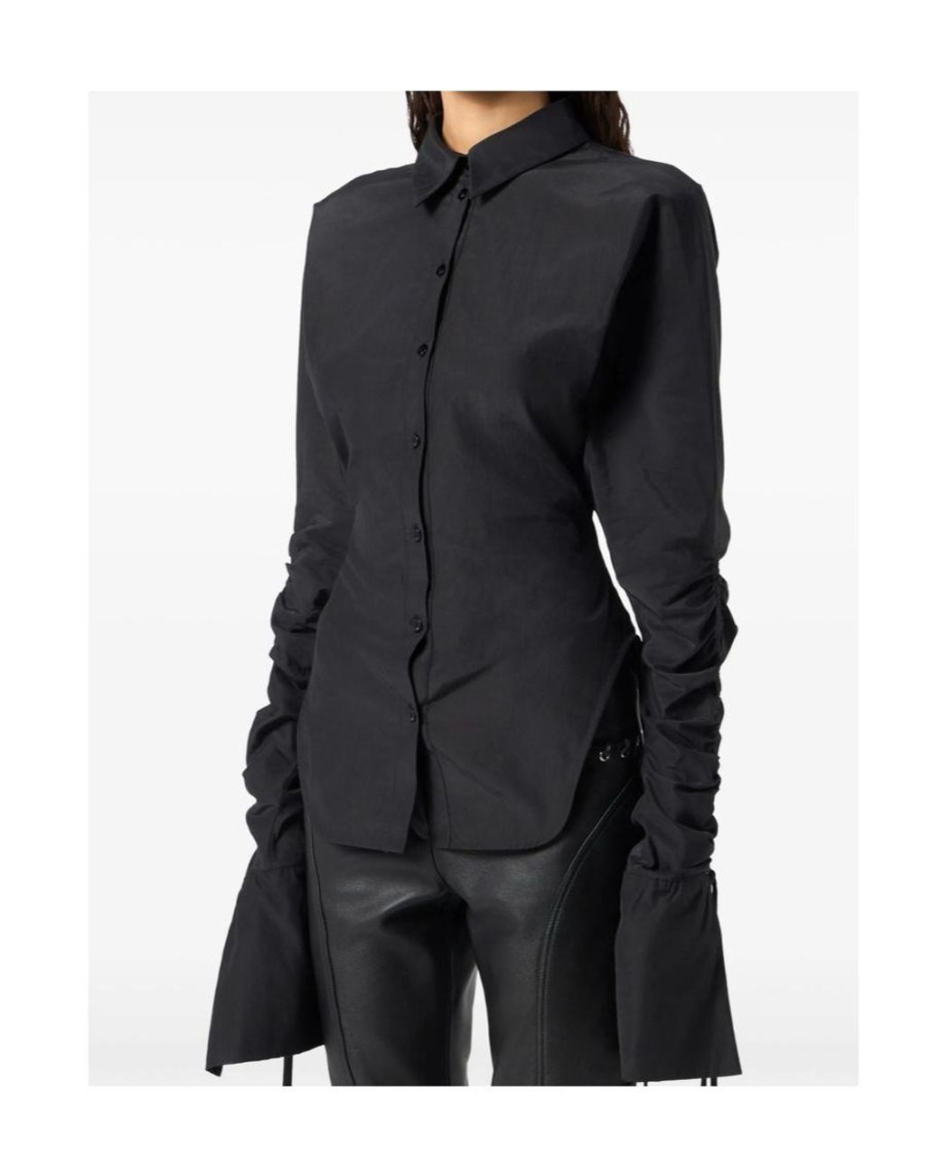 Blumarine Blue Cinched Shirt