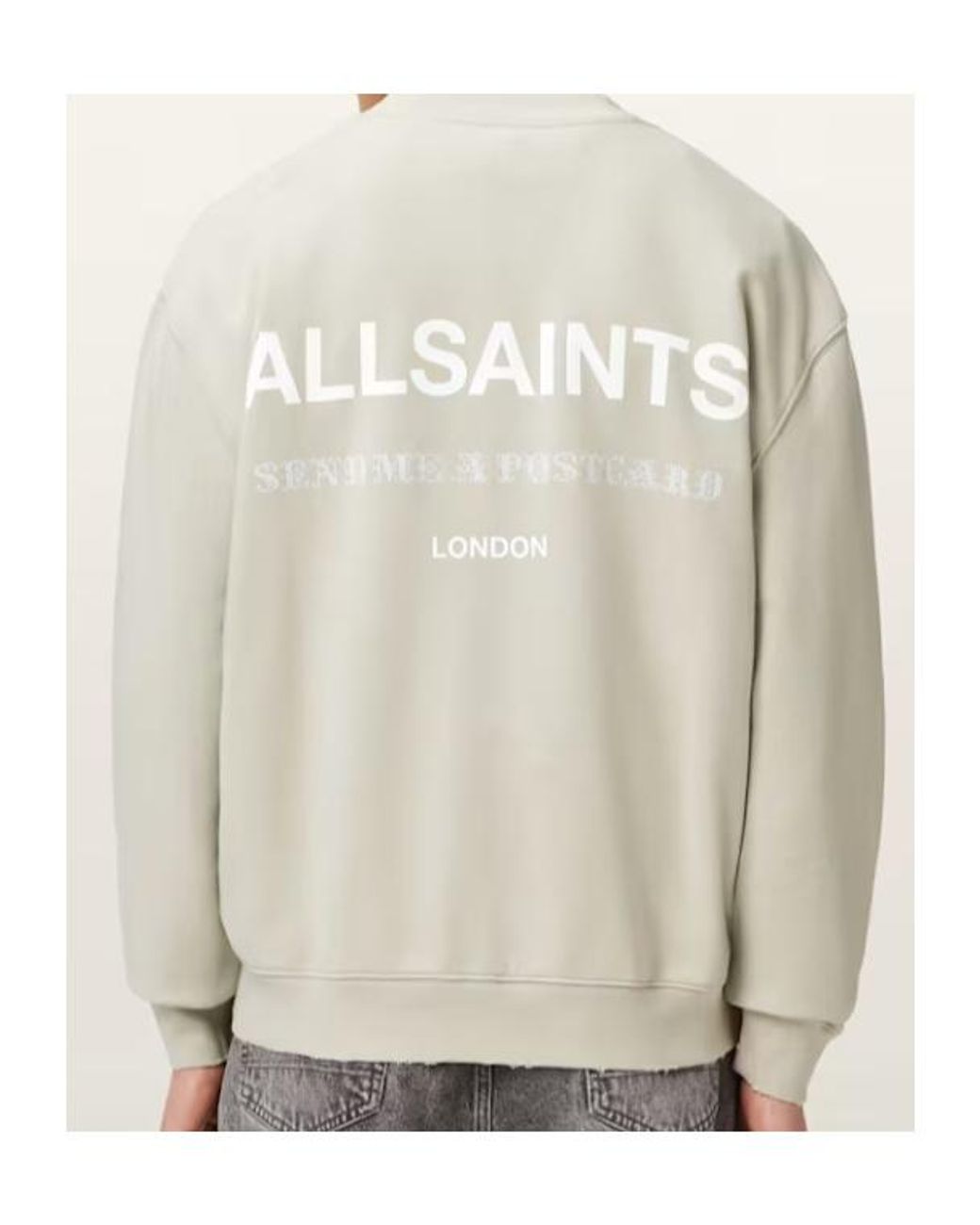 AllSaints White Dreamer Oversized Crew Neck Sweatshirt for men