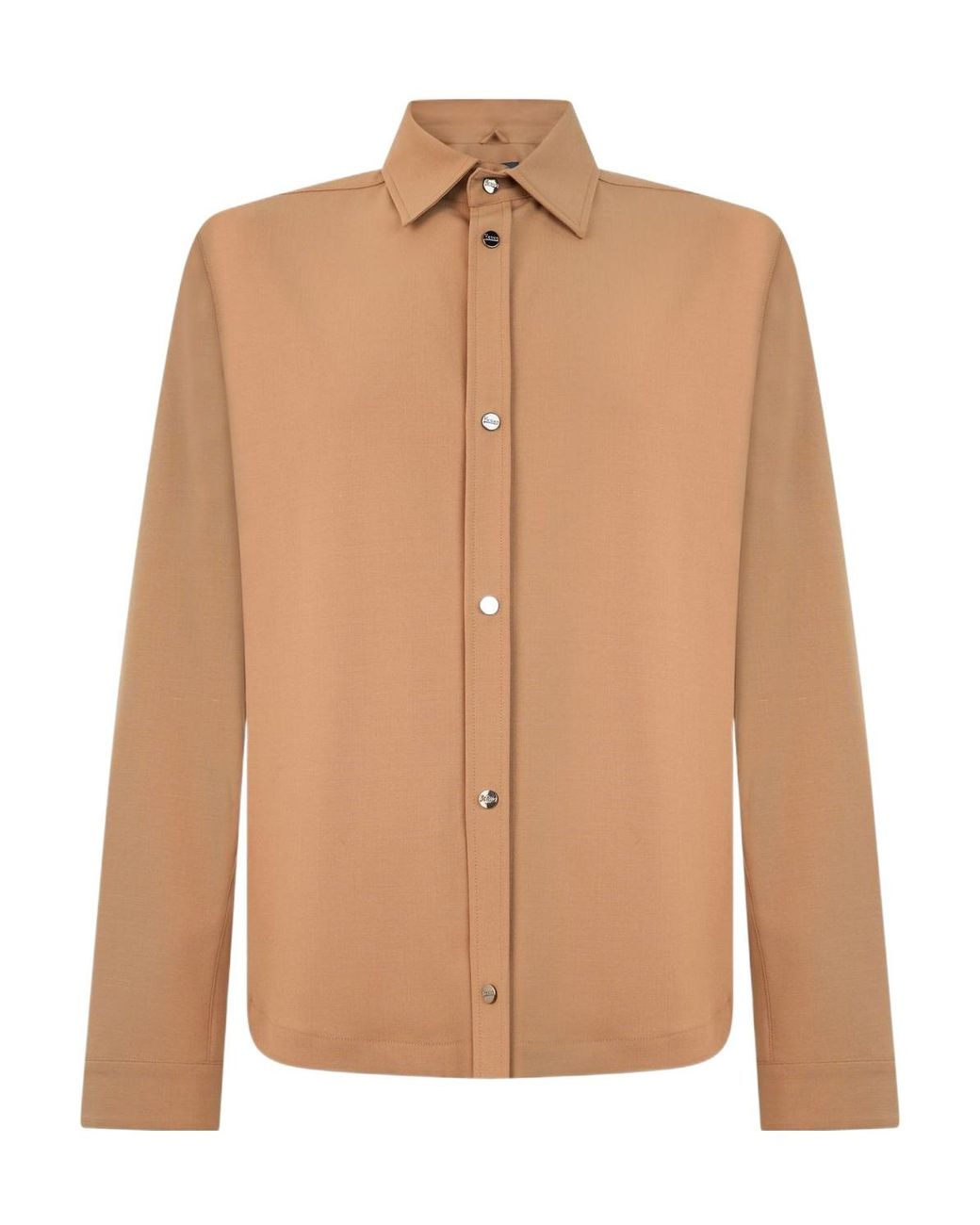 Herno Brown Button-Up Long-Sleeved Shirt for men