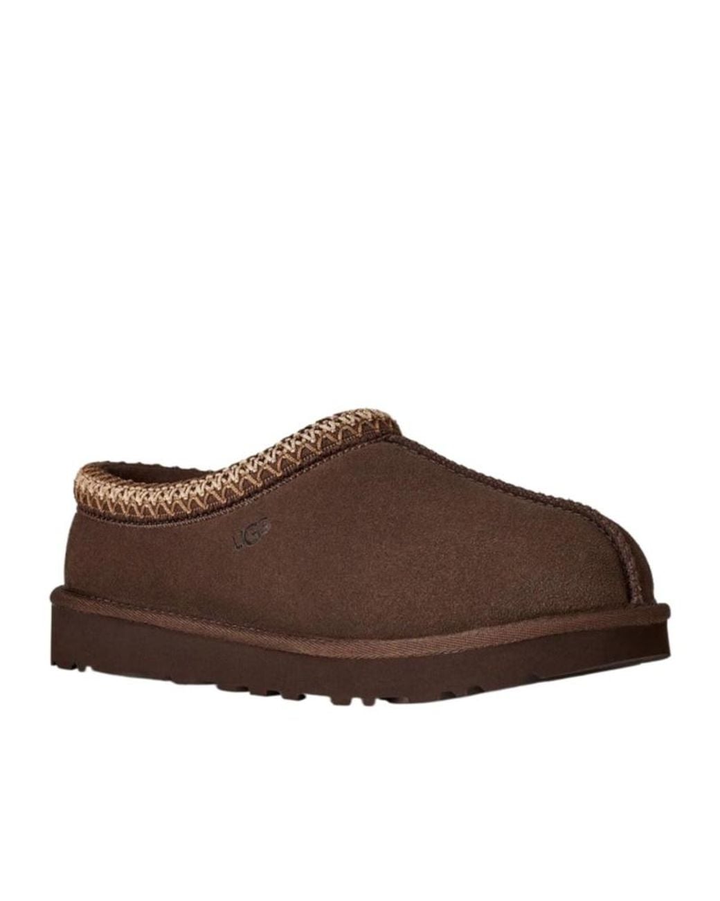 Ugg Brown Tasman Ii Logo Debossed Slippers