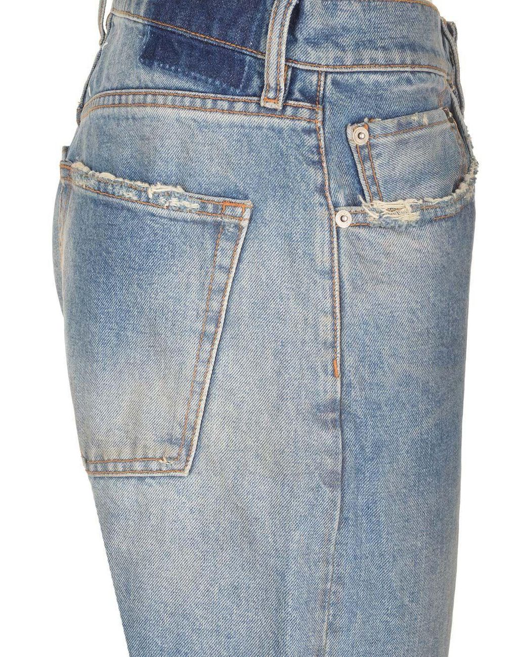 Maison Margiela Blue Distressed Jeans for men