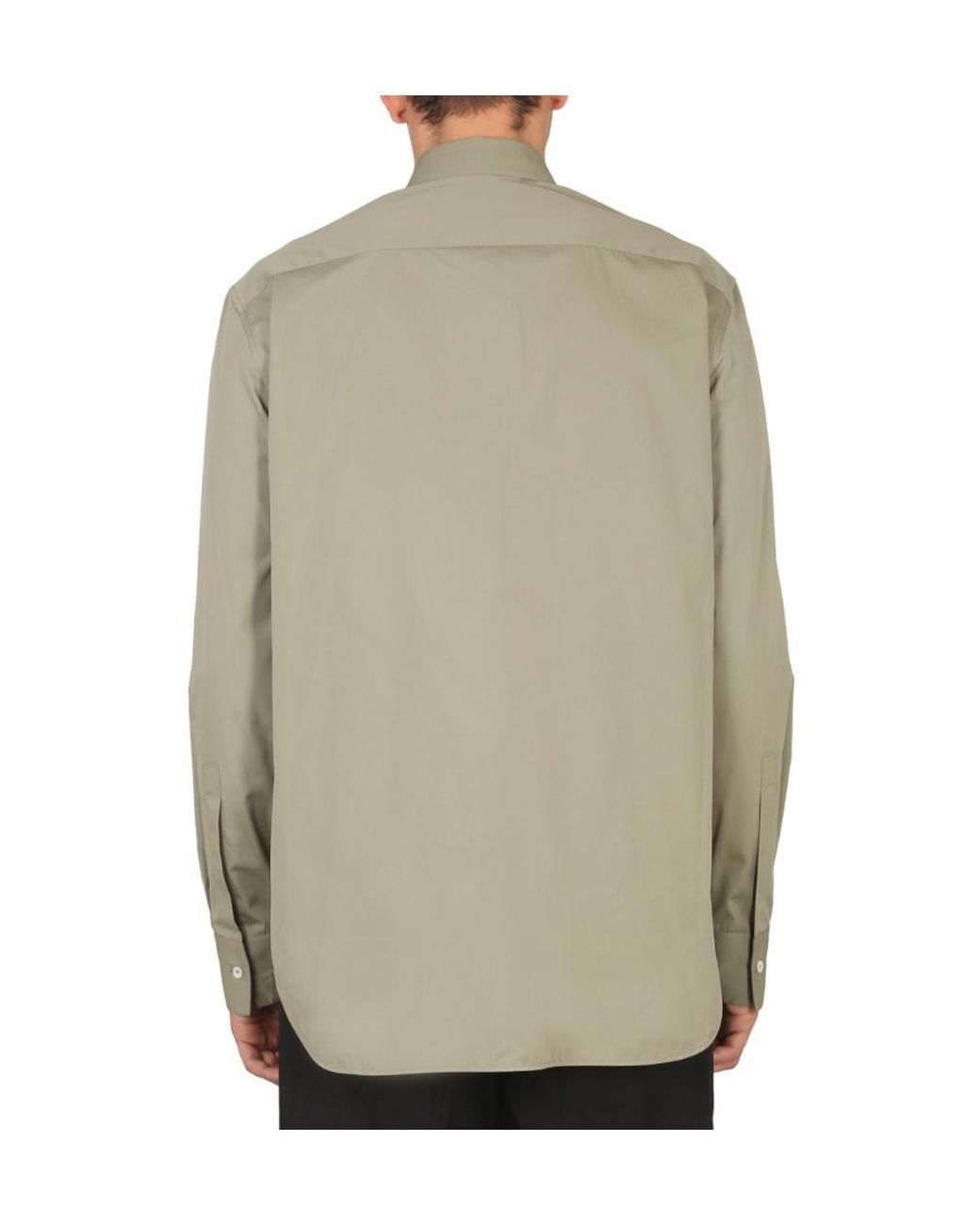 Jil Sander Natural Buttoned Long-Sleeved Shirt for men