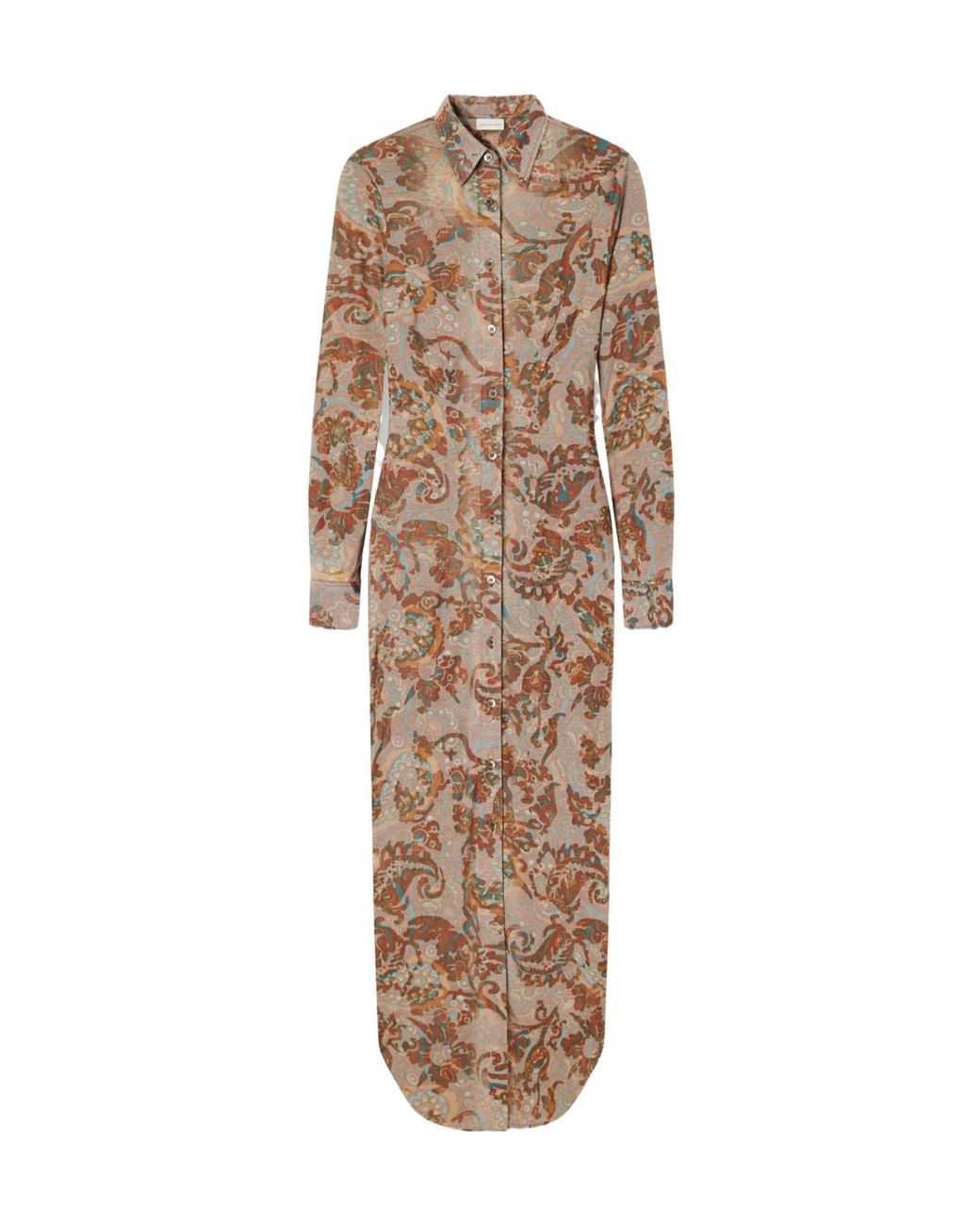 Dries Van Noten Natural Light Flowing Long Dress
