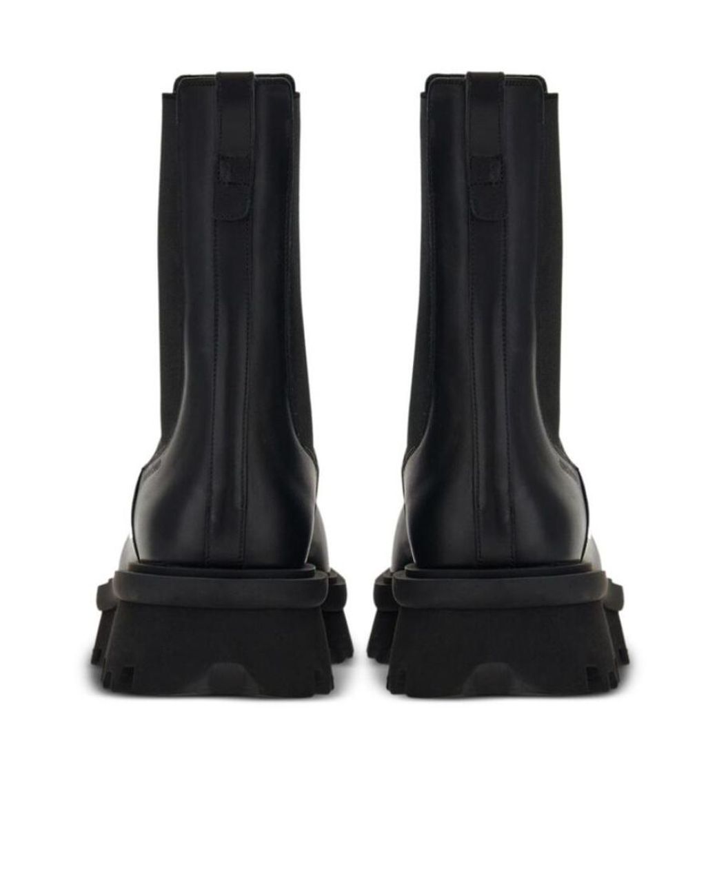 Ferragamo Black Chunky Chelsea Leather Boots for men