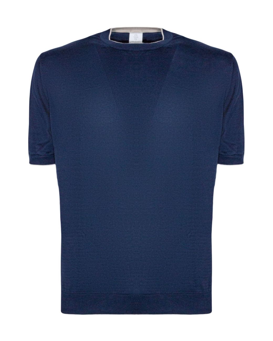 Eleventy Blue Crew Neck Short-Sleeve Knitted Top for men