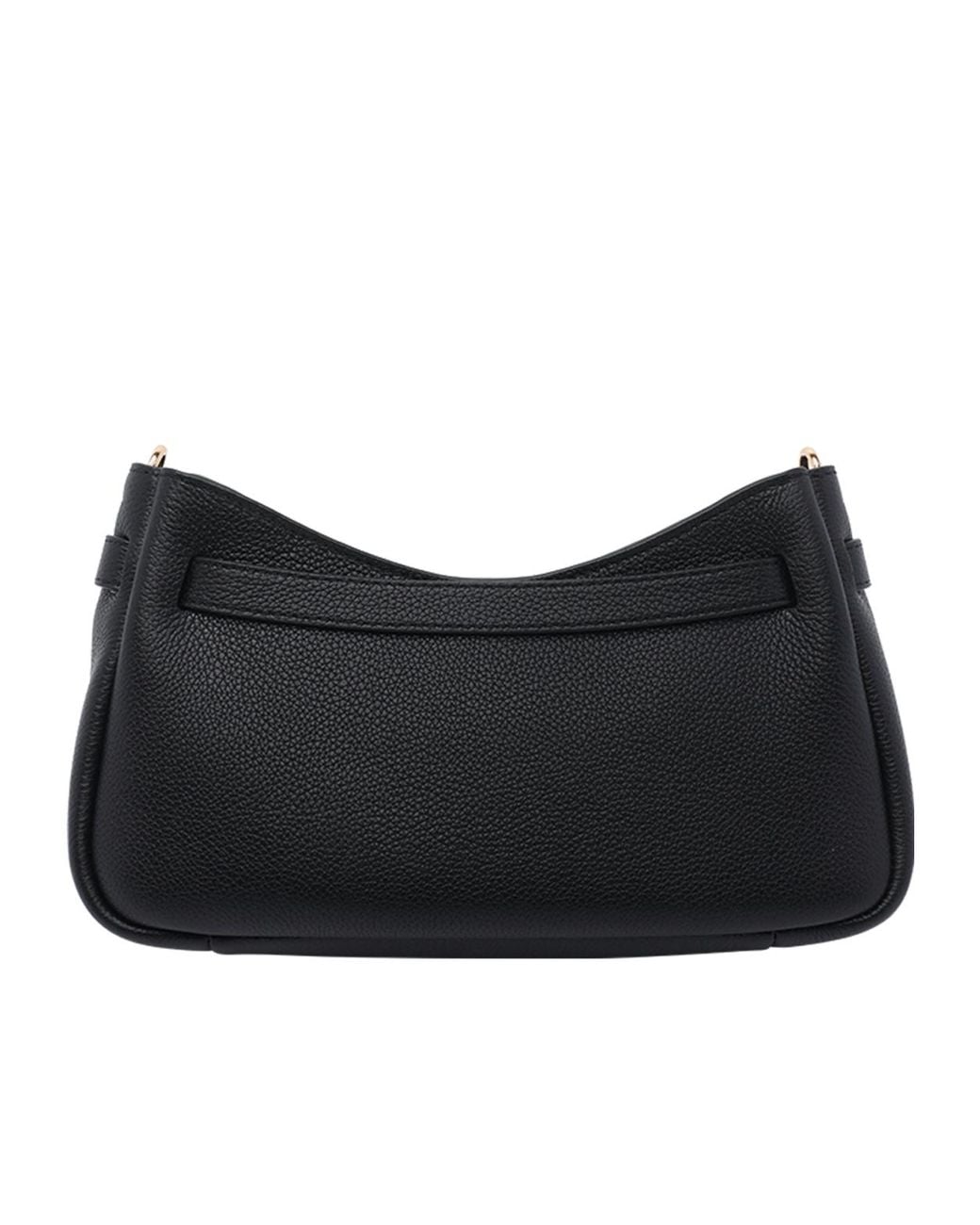 Tory Burch Black Logo Plaque Zipped Shoulder Bag