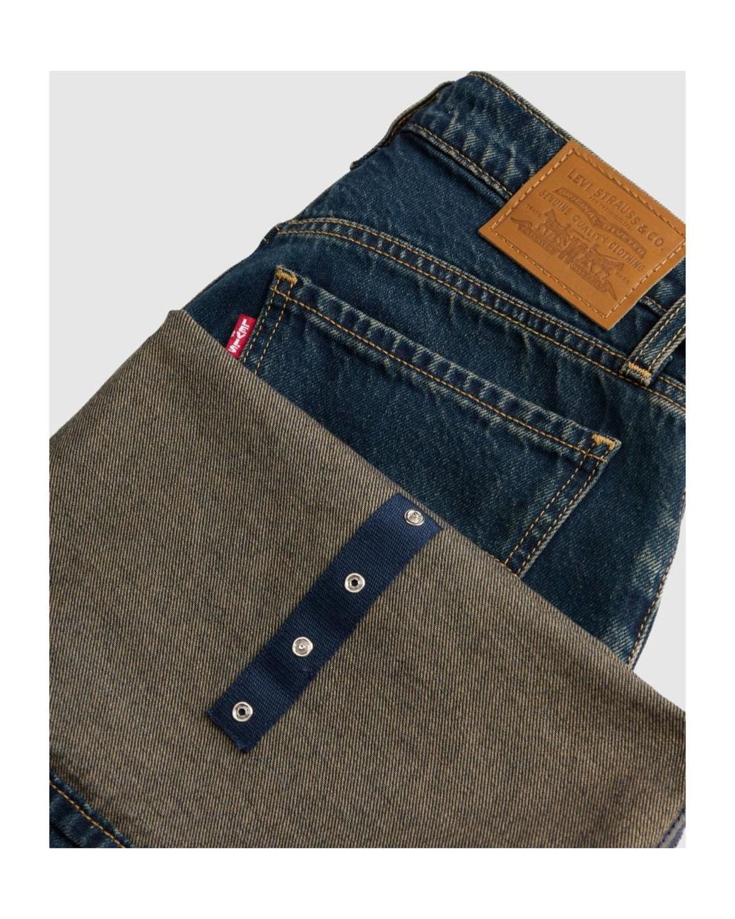 Levi's Blue Puddle Snap Flare High-Rise Jeans