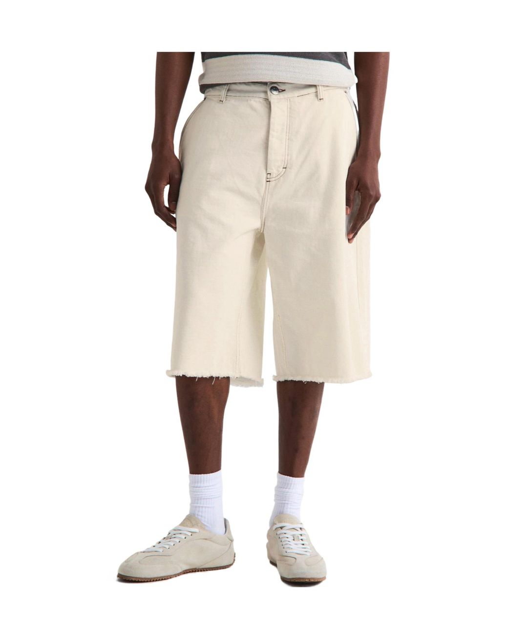 AMI Natural Denim Shorts for men