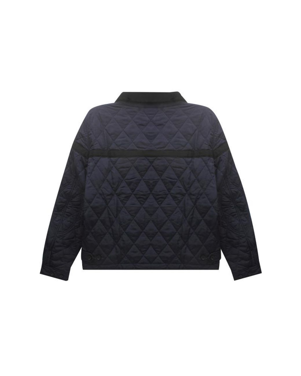 Burberry Blue Corduroy Collar Diamond Quilted Jacket for men
