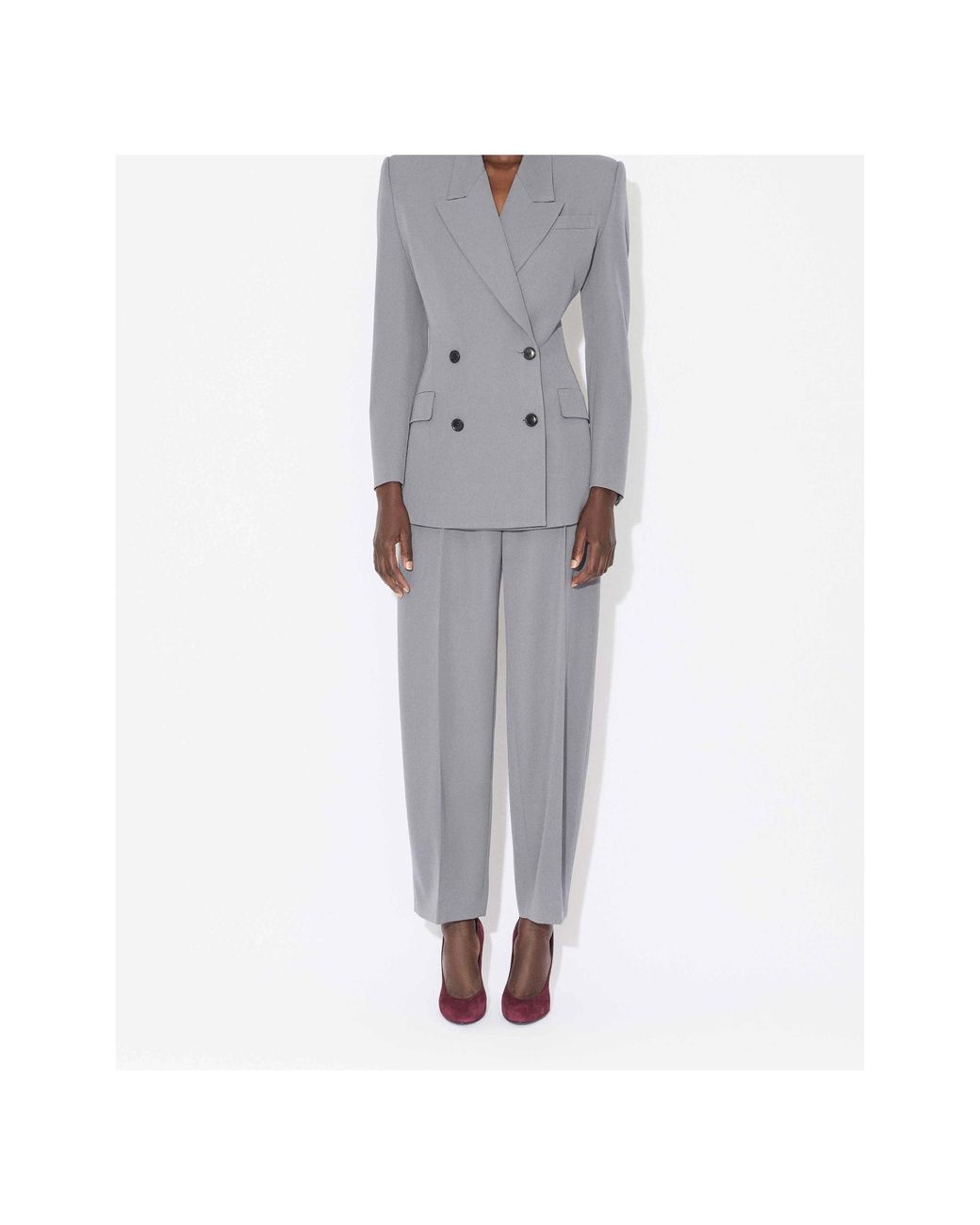 Alaïa Gray Alaïa Gabardine Trousers