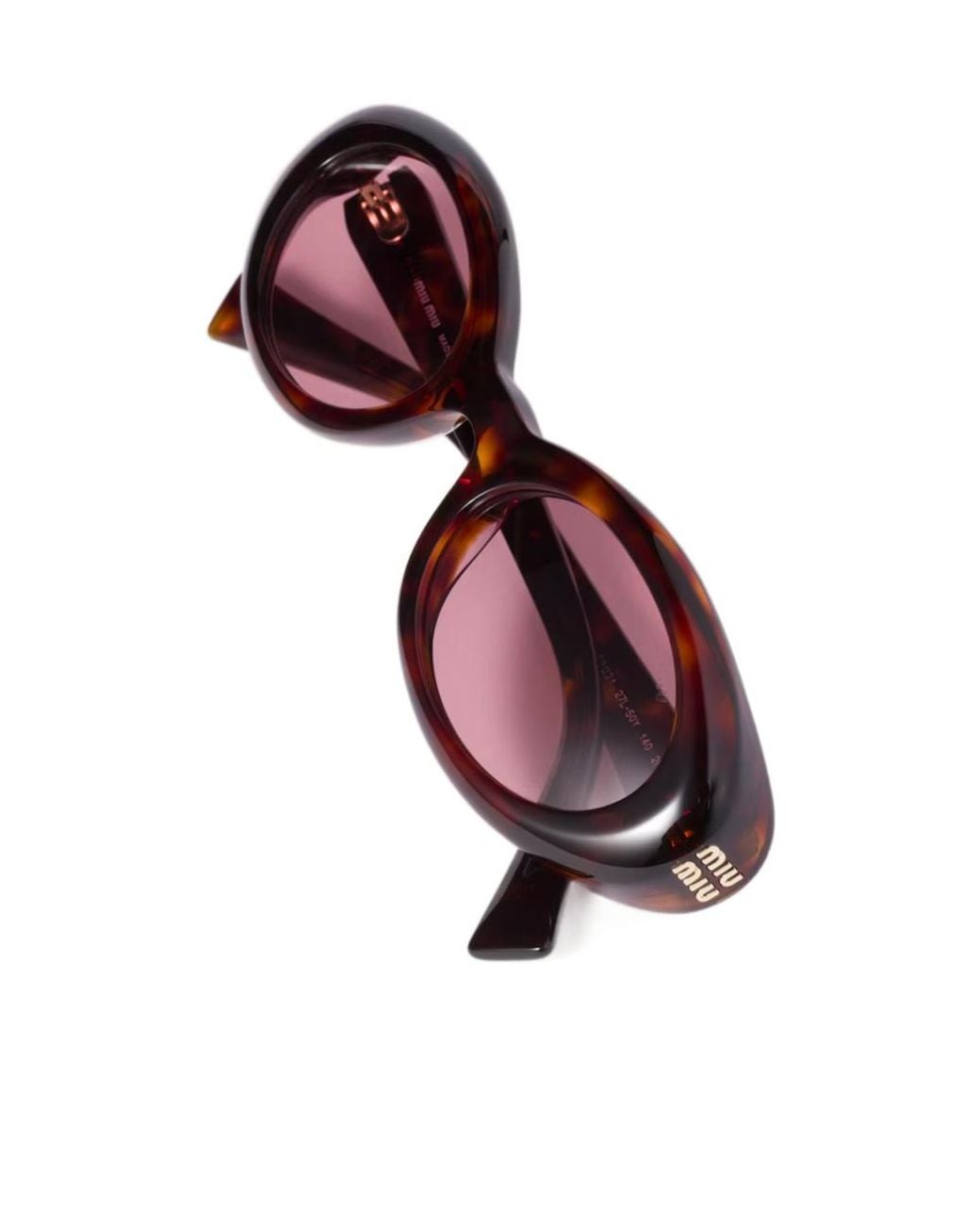 Miu Miu Pink Eyewear Oval-Frame Sunglasses