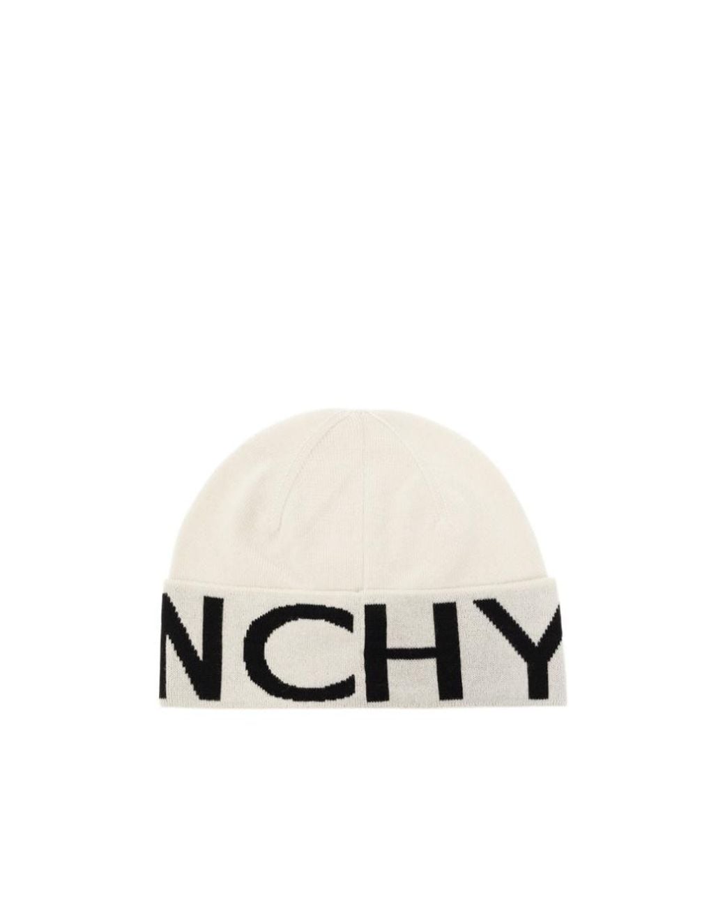 Givenchy White Mark Woolen Cap for men