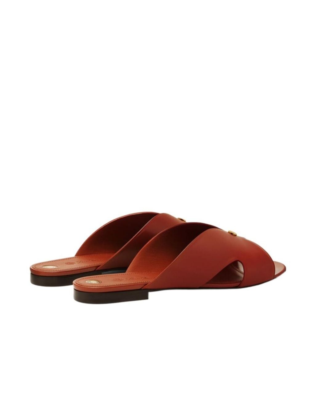 Loro Piana Brown Vera Cross-Over Strap Sandals