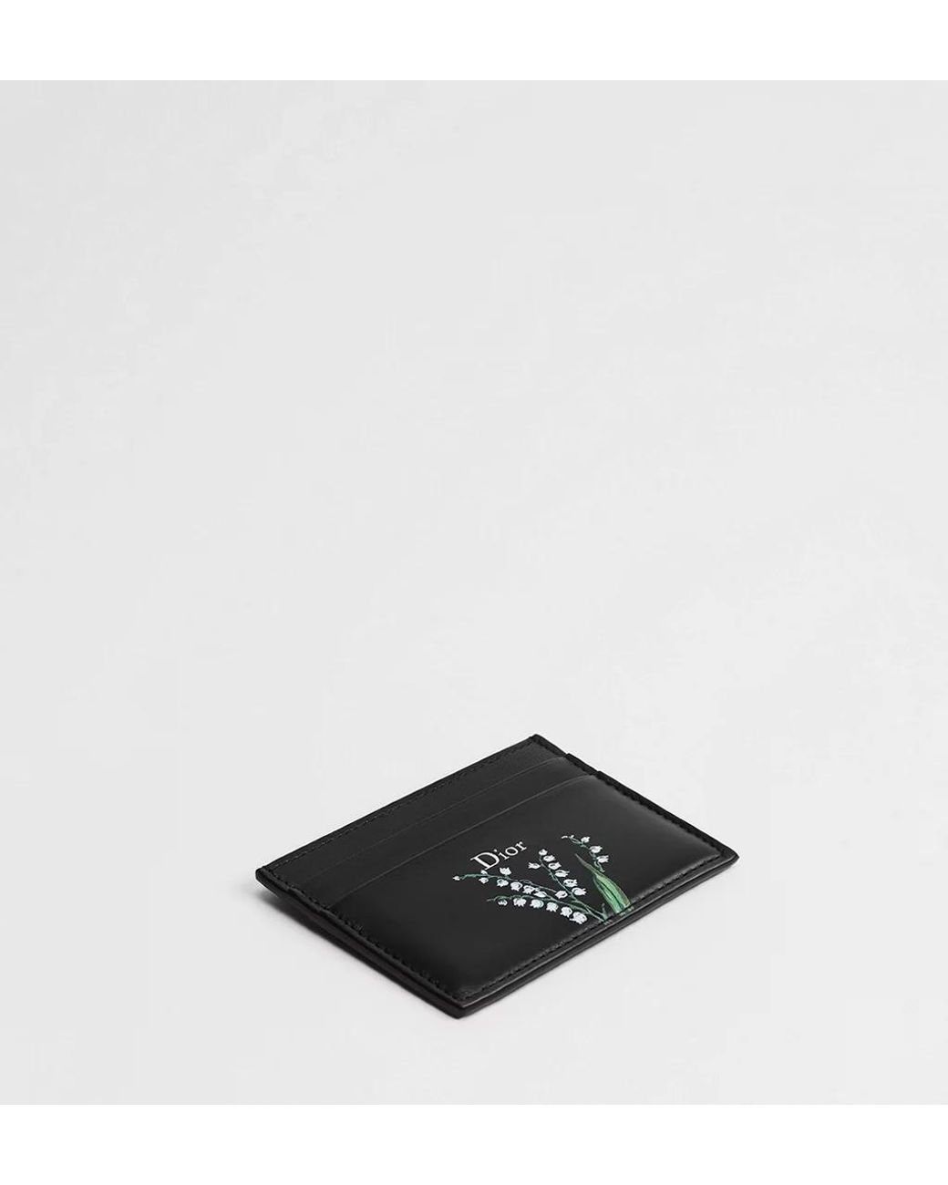 Dior Black Freesia Card Holder