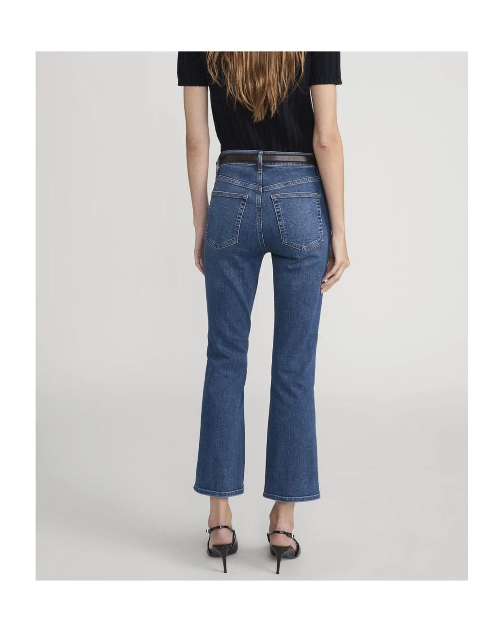 FRAME Blue Foxley Cropped Jeans