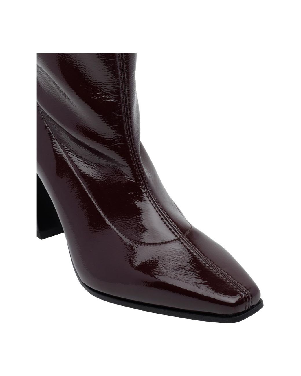 Stuart Weitzman Brown Square-Toe High-Heeled Ankle Boots